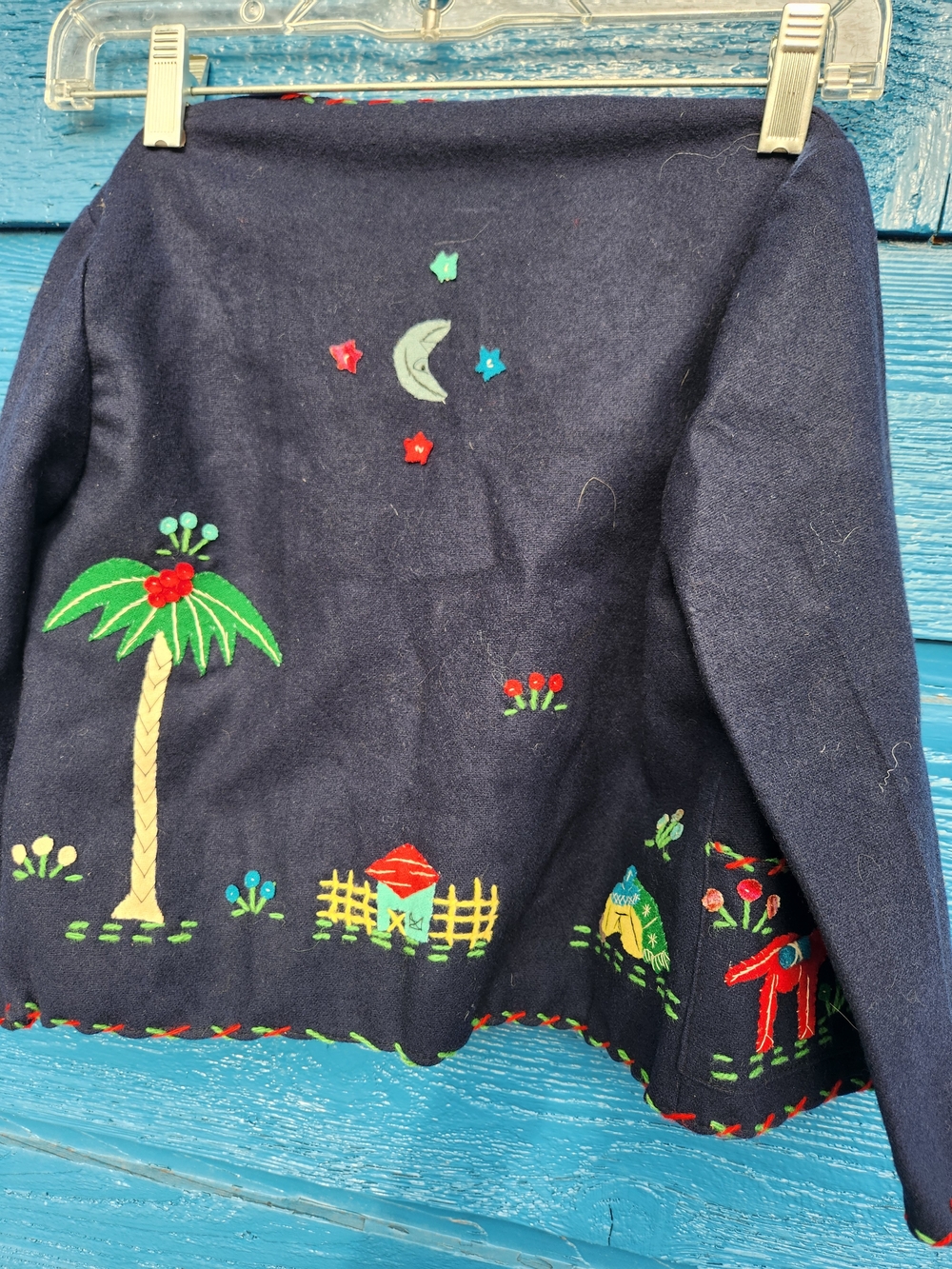 Rare Embroidered Kids Blazer with Colorful Folk Motifs - Picture 3 of 10
